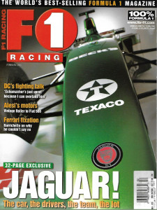 F1 RACING 2000 FEB - JAGUAR,ALESI, INOUE, ROUGE,STEWART, BRITISH RACING GREEN*